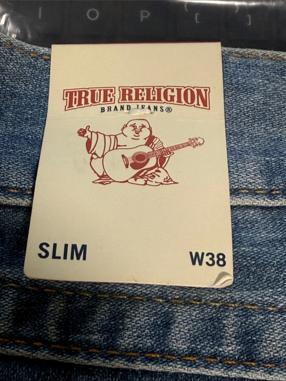New True Religion Slim W‎ Flap Old Jeans Size W38